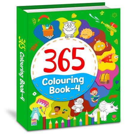 Book cover number 1 for 365 Colouring Book 4 written by NA published by Brijbasi Art Press Ltd