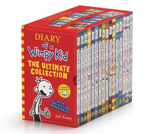 Book cover number 1 for Diary Of A Wimpy Kid - The Ultimate Collection 16 Books Boxset written by Jeff Kinney published by Scholastic