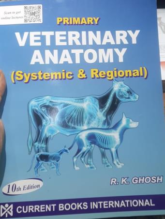 Book cover number 1 for Primary Veterinary Anatomy (Systemic & Regional) written by R. K. Ghosh published by Current Books International