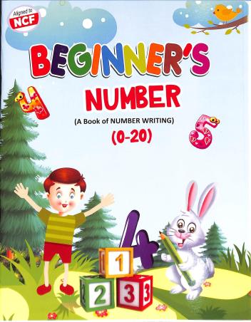Book cover number 1 for Beginner's Number 0-20 (A Book Of Number Writing) NCF written by NA published by Prudent Publishing House