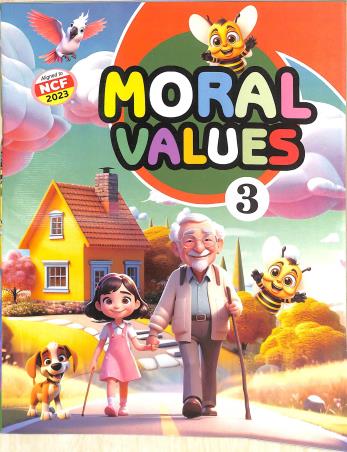 Book cover number 1 for Moral Values 3 (NCF 2023) written by NA published by Dhar Book Agency