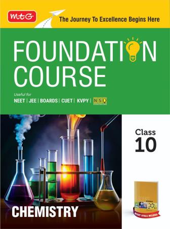 Book cover number 1 for Foundation Course Class 10 Chemistry (2026 Edition) written by NA published by MTG Learning Media (P) Ltd.