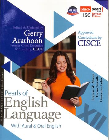 Book cover number 1 for Pearls Of English Language With Aural & Oral English ISC Class 12 (NEP2020 / NCF 2023) 2027 written by Gerry Arathoon published by Black Pearl