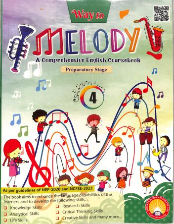 Book cover number 1 for Way To Melody 4 (A Comprehensive English Coursebook) NEP-2020 And NCFSE-2023 written by NA published by Gurukul Publications (P) Ltd.