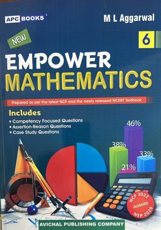 Book cover number 1 for APC Empower Mathematics 6 CBSE written by M. L. Aggarwal published by Avichal Publishing Company