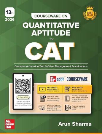 Book cover number 1 for Courseware on Quantitative Aptitude for CAT written by Arun Sharma published by McGraw Hill Education Private Limited