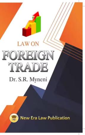 Book cover number 1 for Law on Foreign Trade written by S. R. Myneni published by New Era Law Publication