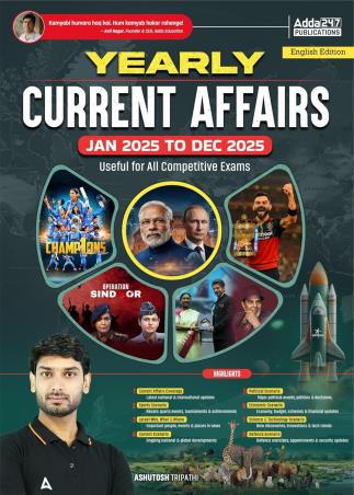 Book cover number 1 for Yearly Current Affairs (Jan 2025 To Dec 2025) English Medium written by NA published by Adda 247 Publications