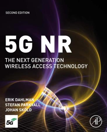 Book cover number 1 for 5G NR : The Next Generation Wireless Access Technology written by Erik Dahlman, Stefan Parkvall, Johan Skold published by Academic Press