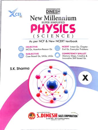 Book cover number 1 for Dinesh New Millennium Super Simplified Physics (Science) Class 10 CBSE (2027) written by S. K. Sharma published by S. Dinesh Sales Corp.