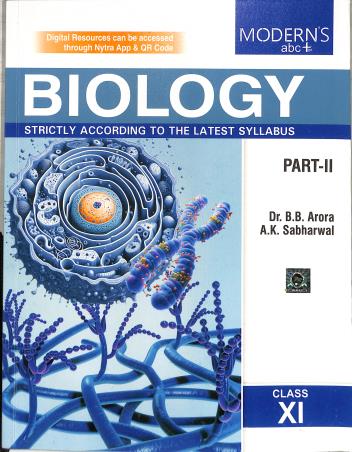 Book cover number 2 for Modern's abc+ Of Biology Class-11 Part 1 & 2 (2026-27) written by B. B. Arora, A. K. Sabharwal published by Modern Publishers