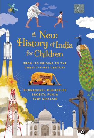 Book cover number 1 for A New History Of India For Children written by Rudrangshu Mukherjee published by Aleph Book Company