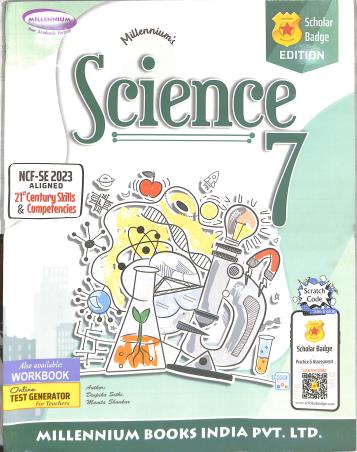 Book cover number 1 for Millennium's Science 7 (Scholar Badge Edition) NCF SE 2023 written by NA published by Millennium Books India Pvt. Ltd.