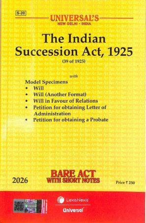 Book cover number 1 for The Indian Succession Act, 1925 (2026) written by NA published by LexisNexis