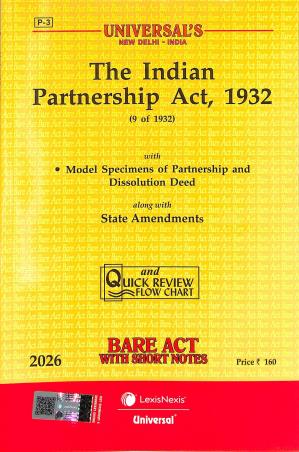 Book cover number 1 for The Indian Partnership Act, 1932 (9 Of 1932) 2026 written by NA published by LexisNexis