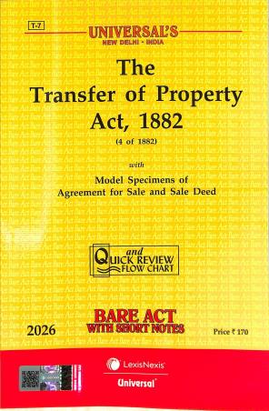 Book cover number 1 for The Transfer Of Property Act, 1882 (4 Of 1882) 2026 written by NA published by LexisNexis