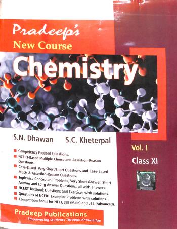 Book cover number 1 for Pradeep's New Course Chemistry Class 11 Volume 1 & 2 (2026-2027) written by S. N. Dhawan, S. C. Kheterpal published by Pradeep Publications