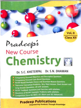 Book cover number 2 for Pradeep's New Course Chemistry Class 12 Volume 1 & 2 (2026-2027) written by NA published by Pradeep Publications