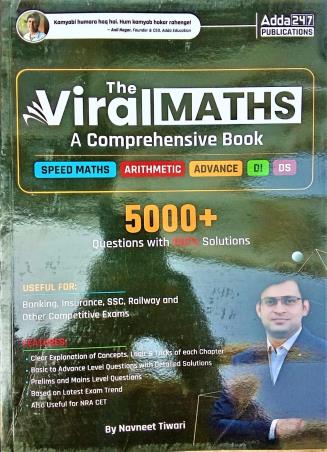 Book cover number 1 for The Viral Maths  : A Comprehensive Book 5000+ Questions written by NA published by Adda 247 Publications