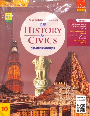 Book cover number 1 for ICSE History & Civics 10 (NEP 2020) written by Sudeshna Sengupta published by On Board! Books