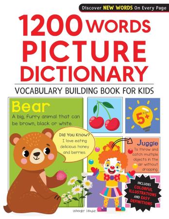 Book cover number 1 for 1200 Words Picture Dictionary written by NA published by Wonder House
