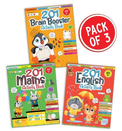 Book cover number 1 for 201 Activity Books (Set Of 3 Books) written by NA published by Wonder House