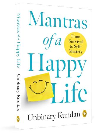 Book cover number 1 for Mantras Of A Happy Life written by Unbinary Kundan published by Fingerprint Publishing