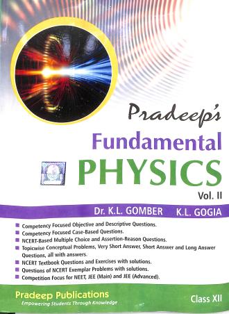 Book cover number 2 for Pradeep's Fundamental Physics Class 12 Volume 1 & 2 (2026-2027) written by NA published by Pradeep Publications