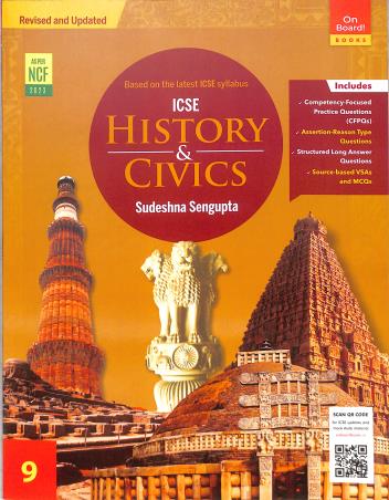 Book cover number 1 for ICSE History & Civics 9 (NCF 2023) written by Sudeshna Sengupta published by On Board! Books