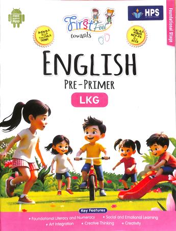 Book cover number 1 for First Feel Towords English Pre-Primer LKG written by NA published by HPS International Pvt. Ltd.