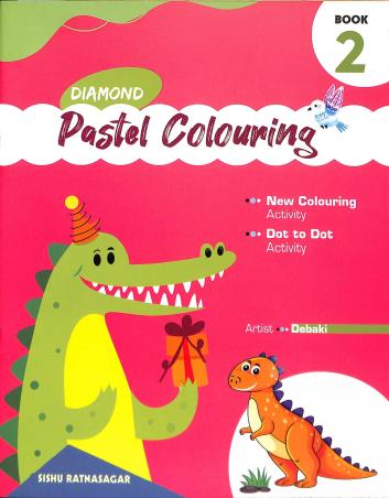 Book cover number 1 for Diamond Pastel Colouring 2 written by Debaki published by Sishu Ratnasagar