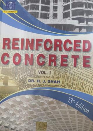 Book cover number 1 for Reinforced Concrete Vol. 1 written by H. J. Shah published by Charotar Publishing House Pvt. Ltd.