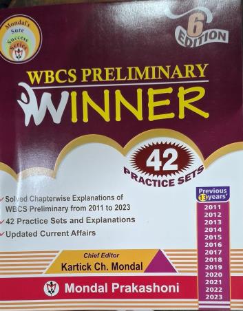 Book cover number 1 for Mondal's Sure Success Series WBCS Preliminary Winner (42 Practice Sets) 6th Edition written by Kartick Ch. Mondal published by Mondal Prakashani