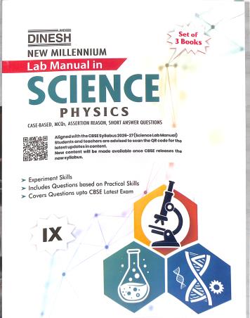 Book cover number 1 for Dinesh New Millennium Lab Manual Science Class 9 ( Physics, Chemistry & Biology ) New Edition written by NA published by S. Dinesh Sales Corp.