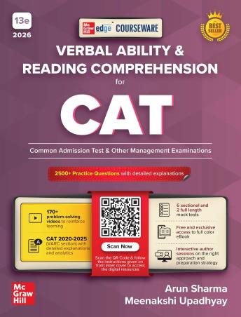 Book cover number 1 for Courseware On Verbal Ability & Reading Comprehension For CAT (2026) written by Arun Sharma, Meenakshi Upadhyay published by McGraw Hill Education Private Limited