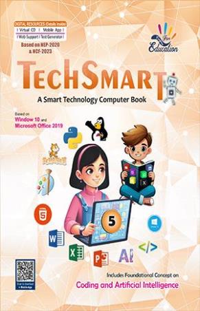 Book cover number 1 for Tech Smart 5 (NEP 2020 & NCF 2023) written by NA published by Five Fingers Education Pvt. Ltd.
