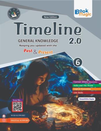 Book cover number 1 for Timeline 2.0 General Knowledge 6 (NEP 2020 & NCF 2023) written by NA published by Book Magic