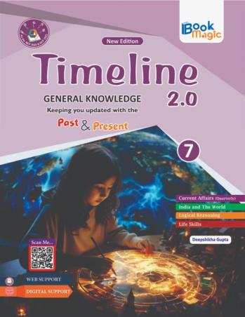 Book cover number 1 for Timeline 2.0 General Knowledge 7 (NEP 2020 & NCF 2023) written by NA published by Book Magic