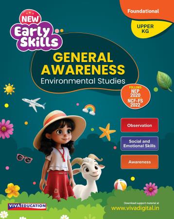 Book cover number 1 for New Early Skills UKG - General Awareness - Environmental Studies (NEP 2020 / NCF FS 2022) written by NA published by Viva Education