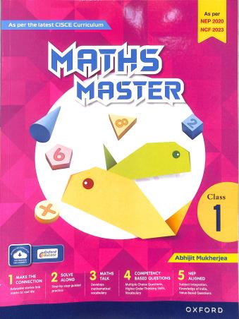 Book cover number 1 for Maths Master Class 1 CISCE (NEP 2020 / NCF 2023) written by Abhijit Mukherjea published by Oxford University Press