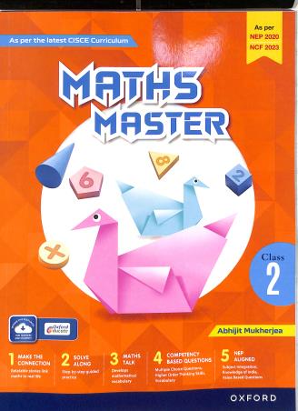 Book cover number 1 for Maths Master Class 2 CISCE (NEP 2020 / NCF 2023) written by Abhijit Mukherjea published by Oxford University Press