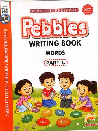 Book cover number 1 for Pebbles Writing Book Words Part-C (NCF 2023) written by NA published by Sunbeam Publishers Pvt. Ltd.