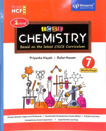 Book cover number 1 for Active Chemistry 7 (ICSE) NCF 2023 Middle Stage written by NA published by Blueprint Education