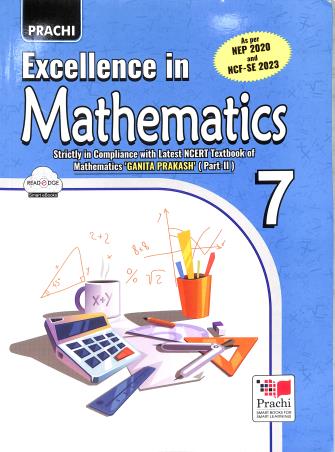 Book cover number 1 for Excellence In Mathematics 7 (Part-2) (NEP 2020  And NCF-SE 2023) Ganita Prakash written by NA published by Prachi (India) Pvt. Ltd.