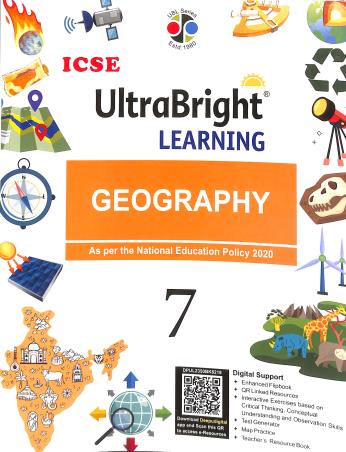 Book cover number 1 for ICSE Ultrabright Learning Geography 7 (NEP 2020) written by NA published by Deepu Prakashan