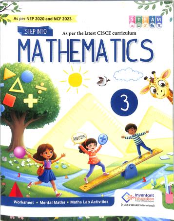 Book cover number 1 for Step Into Mathematics 3 (NEP 2020 & NCF 2023) written by NA published by Inventant Education