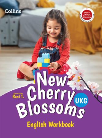 Book cover number 1 for Collins New Cherry Blossoms English Workbook UKG (Foundation Stage) NCF written by NA published by Harper Collins Publishers