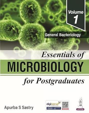 Book cover number 1 for Essentials of Microbiology For Postgraduates (Volume 1) General Bacteriology written by Apurba S. Sastry published by Jaypee Brothers Medical Publishers (P) Ltd.