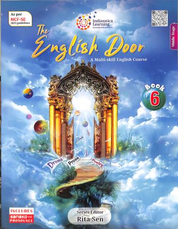 Book cover number 1 for The English Door Book 6 (A Multi-skill English Course) NCF SE 2023 written by NA published by Indiannica Learning