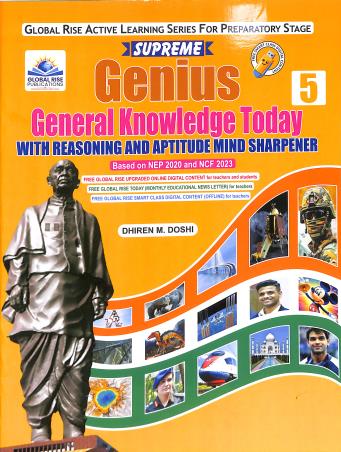 Book cover number 1 for Supreme Genius General Knowledge Today 5 (NEP 2020 And NCF 2023) Preparatory Stage written by NA published by Global Rise Publications